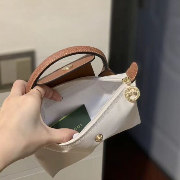 Longchamp Burgundy and Tan Cosmetic Bag - Picture 7 of 7